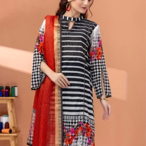 3 Pcs Lawn - Unstitched Salina by Regalia Textile