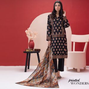 3 Pcs Lawn – Unstitched Salina by Regalia Textile