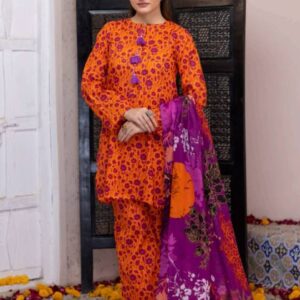 3 Pcs Lawn – Unstitched Salina by Regalia Textile