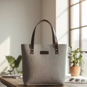 CLALSSIC JUTE TOTE - GRAY