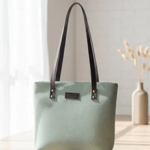 CLASSIC JUTE TOTE - SAGE GREEN