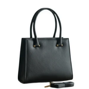 ELEGANCE SHOULDER TOTE BAG - BLACK