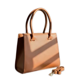 ELEGANCE SHOULDER TOTE BAG - BROWN