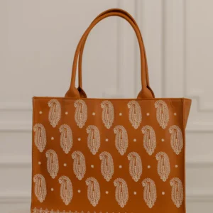 EMBROIDERY TOTE 01 - MUSTARD