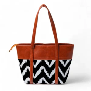 ZIGZAG TOTE - BROWN